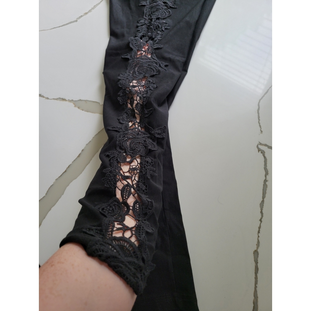 Cecico Lace Cutout Detail Pants - Picture 4 of 8